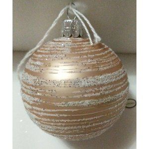 Czech Slovakia Republic Handmade Glass Christmas Ornament Gold Silver 2.5" New